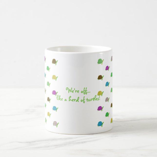 Caneca De Café Como um rebanho das tartarugas (Centro)