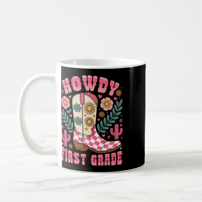 Caneca De Café Como vai Primeira Série Professor Western Cowboy (Esquerda)