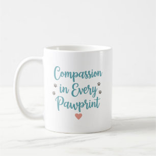 Caneca De Café Compaixão em Cada Pegada de Pata – Técnico de Vete