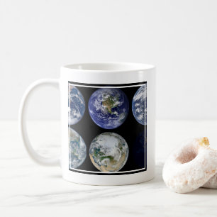 Caneca De Café Comparação De Imagens De Vistas Icônicas Do Planet