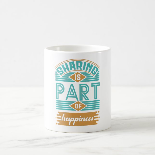 Caneca De Café Compartilhar É Parte Da Felicidade (Centro)