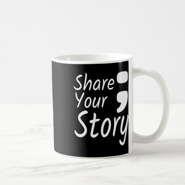 Caneca De Café Compartilhe a sua história sobre prevenção suicida (Direita)