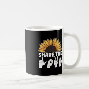 Caneca De Café Compartilhe o Amor Awarenes da Língua de Sinais Am