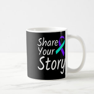 Caneca De Café Compartilhe sua história Prevenção Suicida Fita Aw