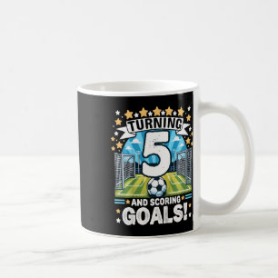 Caneca De Café Completando 5 Aniversário de Futebol 5 Anos Footby