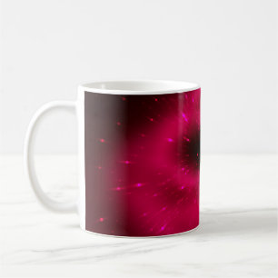 Caneca De Café Composição fractal cor-de-rosa abstrato. Explosão