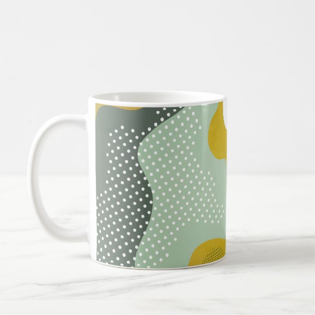 Caneca De Café Composição geométrica abstrato moderna com decoraç (Esquerda)