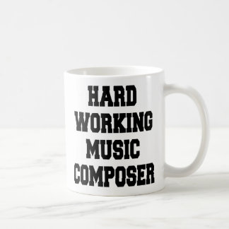 Caneca De Café Compositor de Música de Trabalho do duro
