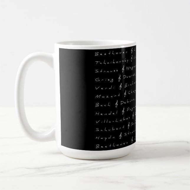 Caneca De Café Compositores de música clássica (Esquerda)