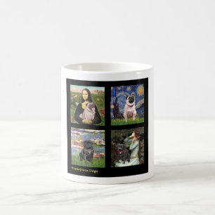 Caneca De Café Composto de Art Pug Famoso nº 1