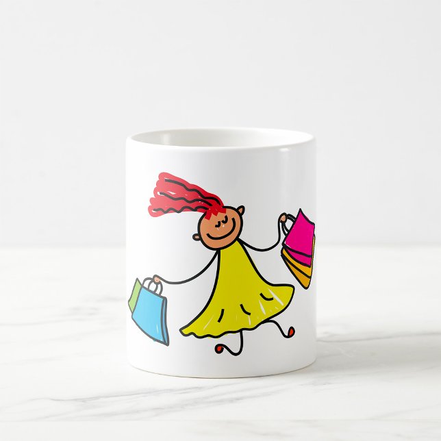 Caneca De Café Comprada Feliz de Vestido Amarelo (Criador carregado)