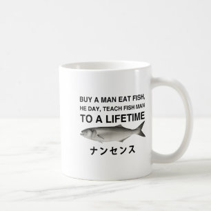 Caneca De Café Comprar Um Homem Comer Peixe Ele Dia Ensinar Peixe