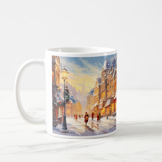 Caneca De Café Compras Mágicas de Natal (Esquerda)