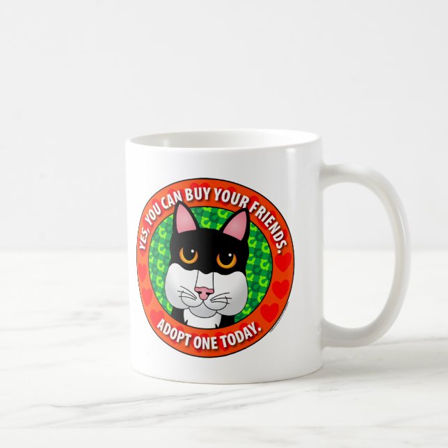 Caneca De Café Compre o Amigo-Gato (Direita)