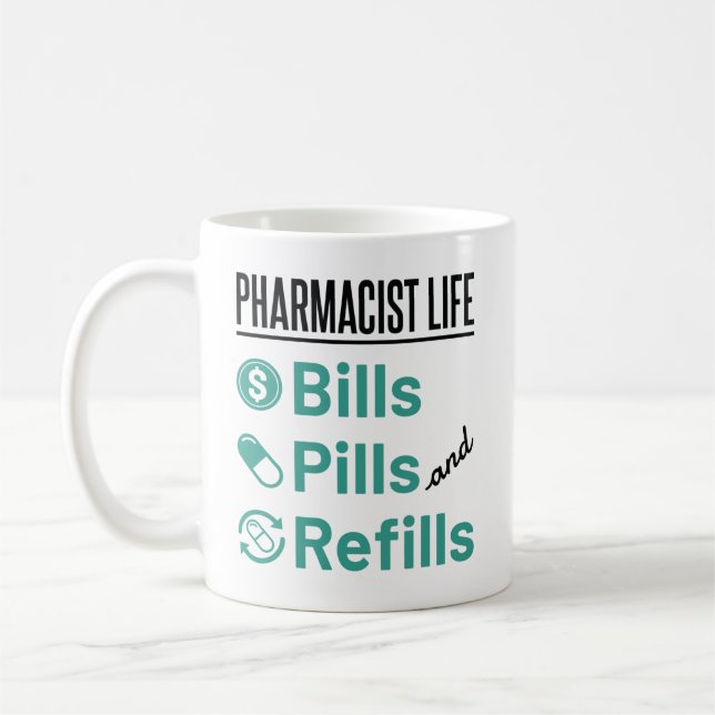 Caneca De Café Comprimidos e Reformas Farmacêuticos (Esquerda)