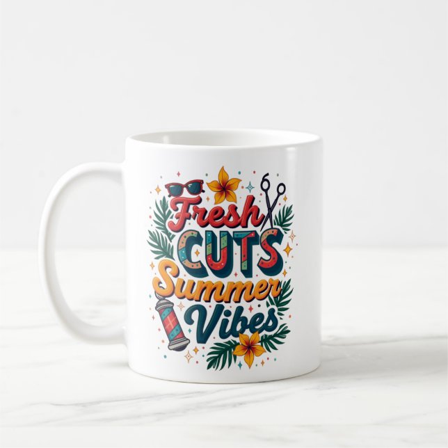 Caneca De Café Compro de Barber Personalizado de Verões Frescos (Esquerda)