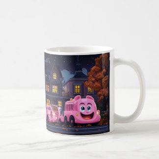 Caneca De Café Comptine "Rodinhas do Ônibus" no tema do Halloween