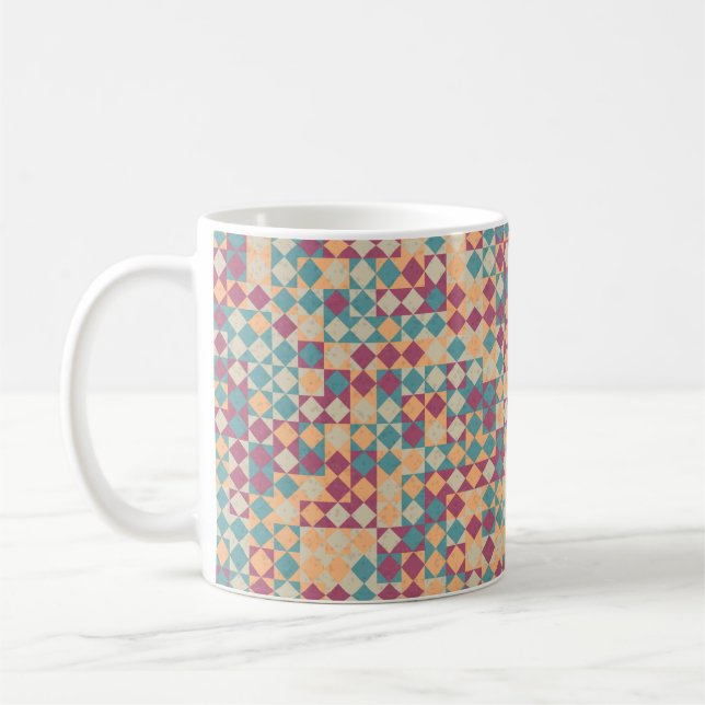 Caneca De Café Computação gerativa de padrão geométrico abstrato (Esquerda)