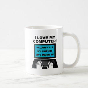 Caneca De Café Computador Amigo Engraçado