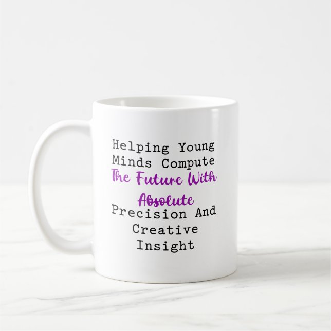 Caneca De Café Compute Future Precision Creative Insight Math (Esquerda)