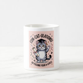 Caneca De Café “Con-cat-ulações” inspiradas nos anos 70 para suce