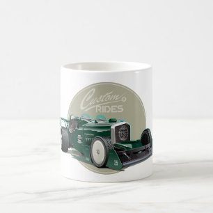 Caneca De Café Conceito de carro de corrida retrô personalizado