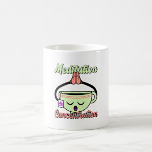 Caneca De Café Concentração de Meditação Café Cute Mug Kawai