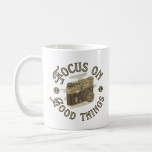 Caneca De Café concentre-se nas coisas boas afirmação positiva