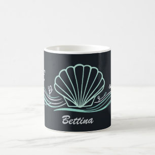 Caneca De Café Concha em Verde Escuro
