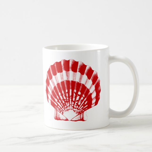 Caneca De Café Concha - vermelho profundo e branco (Direita)