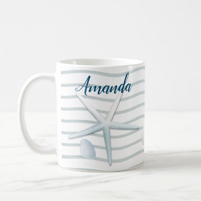 Caneca De Café Conchas e Pérolas (Esquerda)