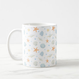 Caneca De Café Conchas marítimas e Starfish