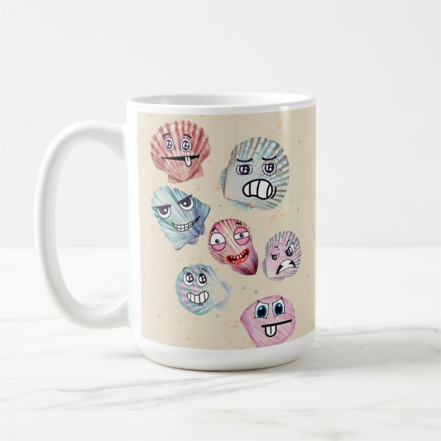 Caneca De Café conchas oceânicas (Esquerda)