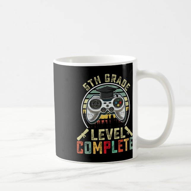 Caneca De Café Concluinte do Nível Gamer 5º Ano Formatura Gi (Direita)