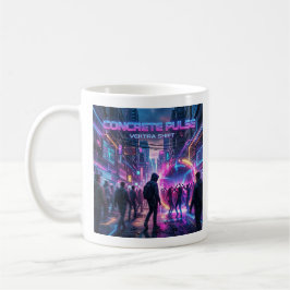Caneca De Café Concreto Neon EDM de Borda