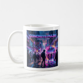 Caneca De Café Concreto Neon EDM de Borda