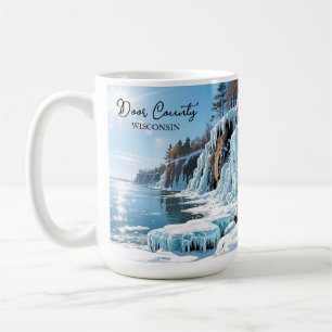 Caneca De Café Condado de Door Wisconsin Inverno Congelado