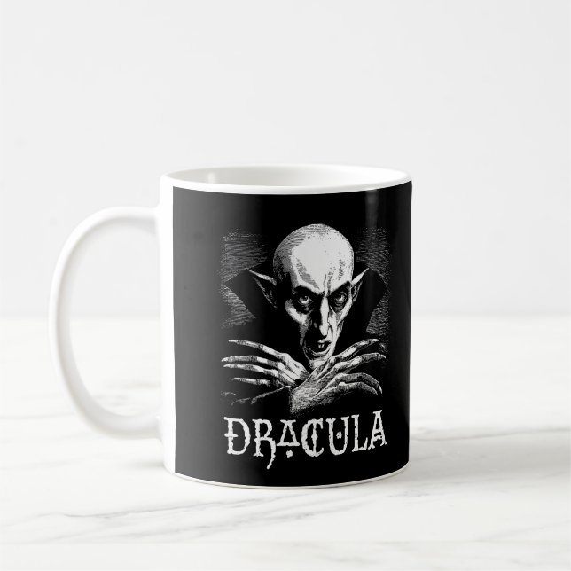 Caneca De Café Conde Dracula Halloween Vampiro (Esquerda)