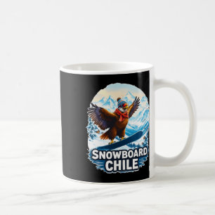 Caneca De Café Condor De Snowboard Nas Montanhas Do Chile