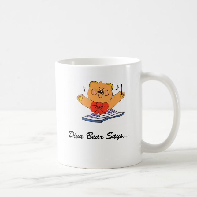 Caneca De Café Condução de DivaBear (Direita)