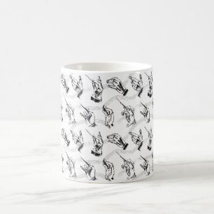 Caneca De Café Condutor (padrão a preto e branco)