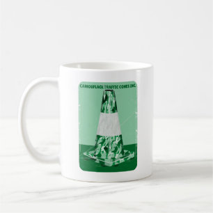 Caneca De Café Cone de trânsito engraçado com cone de Camouflard