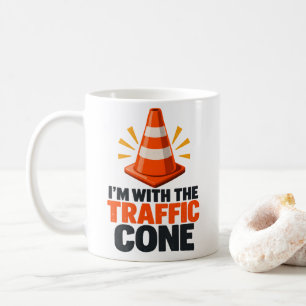 Caneca De Café Cone de trânsito Estou com o humor do cone de trân