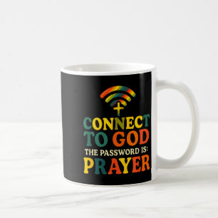 Caneca De Café Conectar-se a Deus - Oração da Fé Religiosa Cristã