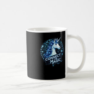 Caneca De Café Conecte o Adesivo de Unicórnio Mágico