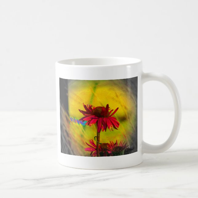Caneca De Café Coneflower Art nº 2 (Direita)