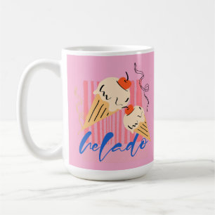 Caneca De Café Cones de Sorvete Italiano Retrô