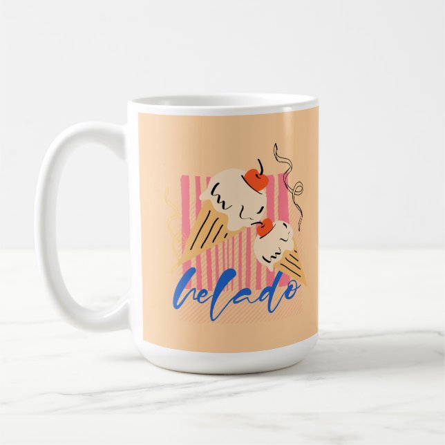 Caneca De Café Cones de Sorvete Italiano Retrô (Esquerda)