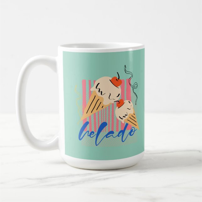Caneca De Café Cones de Sorvete Italiano Retro (Esquerda)