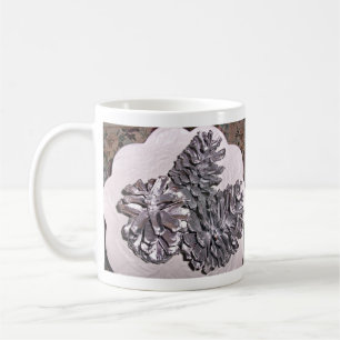 Caneca De Café Cones pintados prata do pinho